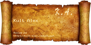 Kult Alex névjegykártya